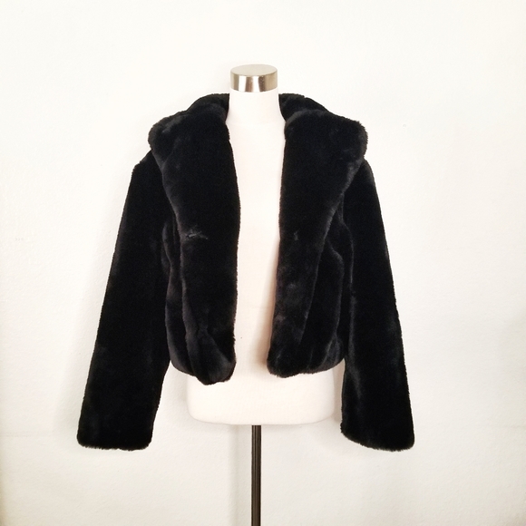 black fur coat size 22